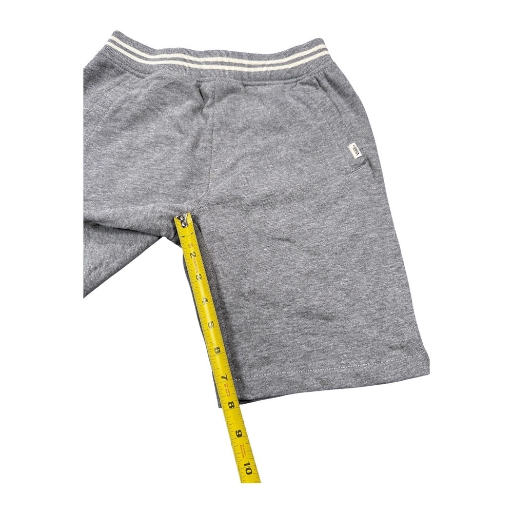 Vans Boy Grey Heather Sweat Shorts Striped Waistband Size Small - Picture 6 of 8